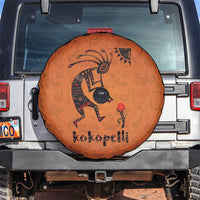 Kokopelli Tribal Spare Tire Cover Native American Southwestern Petroglyph Patterns Sunset Landscape - Wonder Print Shop