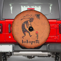 Kokopelli Tribal Spare Tire Cover Native American Southwestern Petroglyph Patterns Sunset Landscape - Wonder Print Shop