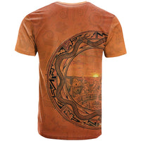 Kokopelli Tribal T Shirt Native American Southwestern Petroglyph Patterns Sunset Landscape - Wonder Print Shop