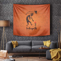 Kokopelli Tribal Tapestry Native American Southwestern Petroglyph Patterns Sunset Landscape - Wonder Print Shop