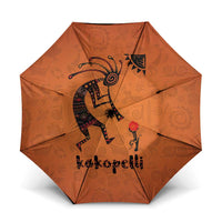 Kokopelli Tribal Umbrella Native American Southwestern Petroglyph Patterns Sunset Landscape - Wonder Print Shop