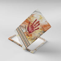Native American Red Handprint Canvas Wall Art Watercolor Paint Splash and Brave Horse Art - Wonder Print Shop