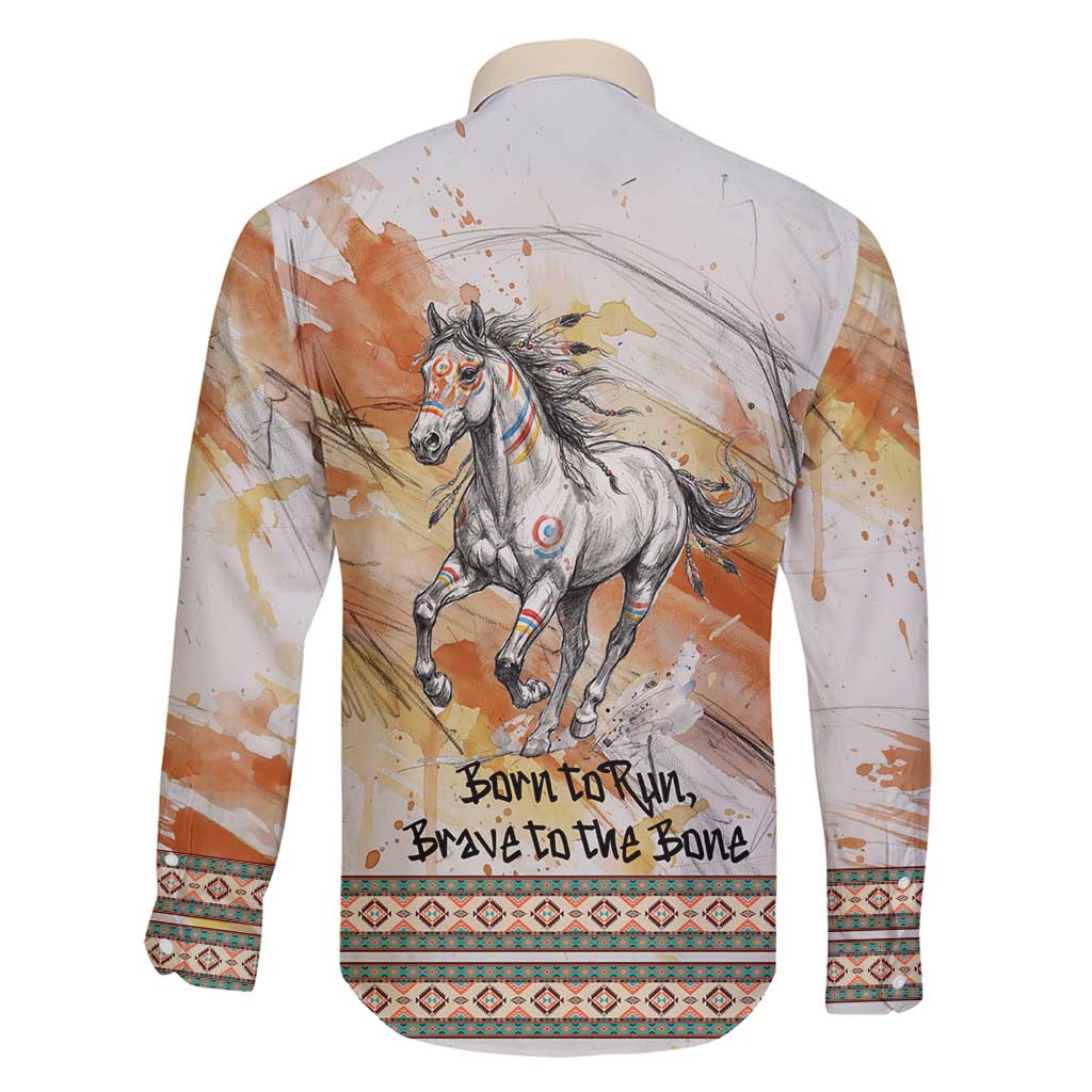 Native American Red Handprint Family Matching Mermaid Dress and Hawaiian Shirt Watercolor Paint Splash and Brave Horse Art - Wonder Print Shop