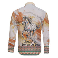 Native American Red Handprint Family Matching Mermaid Dress and Hawaiian Shirt Watercolor Paint Splash and Brave Horse Art - Wonder Print Shop
