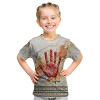 Native American Red Handprint Kid T Shirt Watercolor Paint Splash and Brave Horse Art - Wonder Print Shop