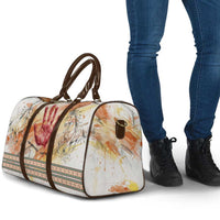Native American Red Handprint Travel Bag Watercolor Paint Splash and Brave Horse Art - Wonder Print Shop
