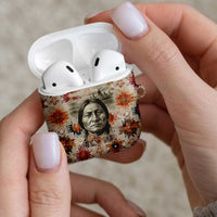 Sitting Bull Portrait AirPods Case Native American Tipi with Feathers and Spears Indigenous Pride - Wonder Print Shop