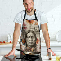 Sitting Bull Portrait Apron Native American Tipi with Feathers and Spears Indigenous Pride - Wonder Print Shop
