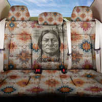 Sitting Bull Portrait Back Car Seat Cover Native American Tipi with Feathers and Spears Indigenous Pride - Wonder Print Shop