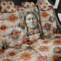 Sitting Bull Portrait Back Car Seat Cover Native American Tipi with Feathers and Spears Indigenous Pride - Wonder Print Shop