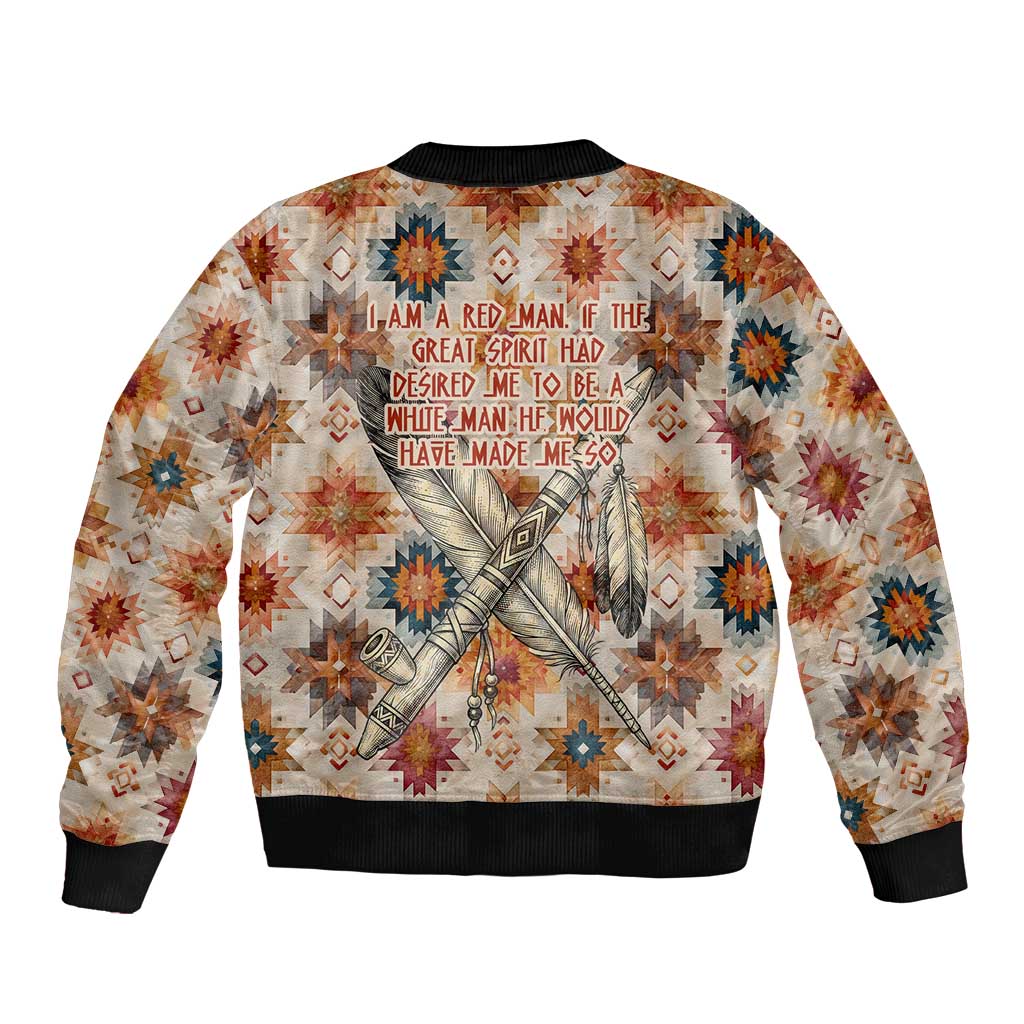 Sitting Bull Portrait Bomber Jacket Native American Tipi with Feathers and Spears Indigenous Pride - Wonder Print Shop