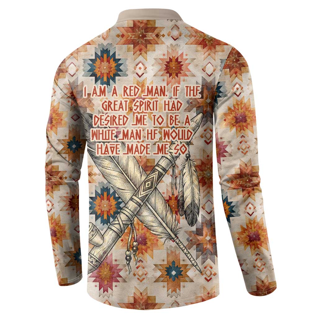 Sitting Bull Portrait Button Sweatshirt Native American Tipi with Feathers and Spears Indigenous Pride - Wonder Print Shop