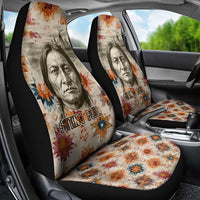 Sitting Bull Portrait Car Seat Cover Native American Tipi with Feathers and Spears Indigenous Pride - Wonder Print Shop