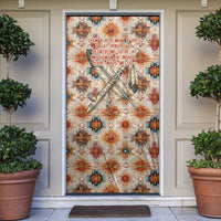 Sitting Bull Portrait Door Cover Native American Tipi with Feathers and Spears Indigenous Pride - Wonder Print Shop