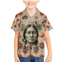Sitting Bull Portrait Family Matching Mermaid Dress and Hawaiian Shirt Native American Tipi with Feathers and Spears Indigenous Pride - Wonder Print Shop