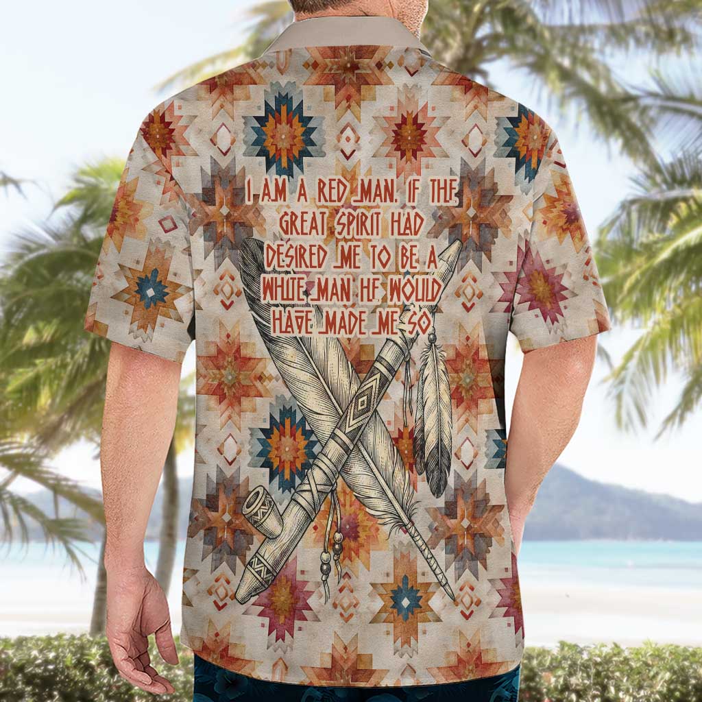 Sitting Bull Portrait Hawaiian Shirt Native American Tipi with Feathers and Spears Indigenous Pride - Wonder Print Shop