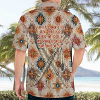 Sitting Bull Portrait Hawaiian Shirt Native American Tipi with Feathers and Spears Indigenous Pride - Wonder Print Shop