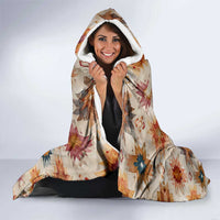 Sitting Bull Portrait Hooded Blanket Native American Tipi with Feathers and Spears Indigenous Pride - Wonder Print Shop