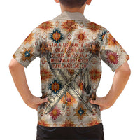 Sitting Bull Portrait Kid Hawaiian Shirt Native American Tipi with Feathers and Spears Indigenous Pride - Wonder Print Shop