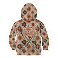 Sitting Bull Portrait Kid Hoodie Native American Tipi with Feathers and Spears Indigenous Pride - Wonder Print Shop