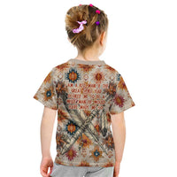Sitting Bull Portrait Kid T Shirt Native American Tipi with Feathers and Spears Indigenous Pride - Wonder Print Shop