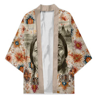 Sitting Bull Portrait Kimono Native American Tipi with Feathers and Spears Indigenous Pride - Wonder Print Shop
