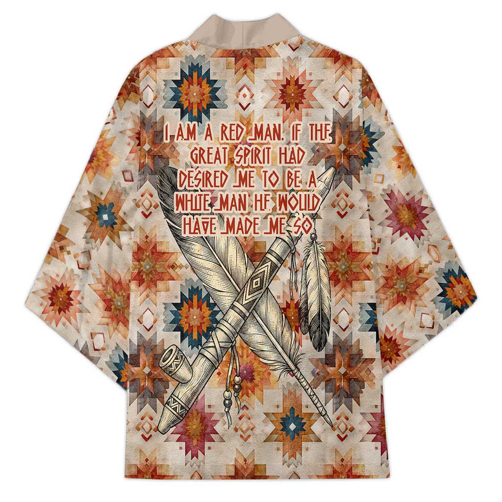 Sitting Bull Portrait Kimono Native American Tipi with Feathers and Spears Indigenous Pride - Wonder Print Shop