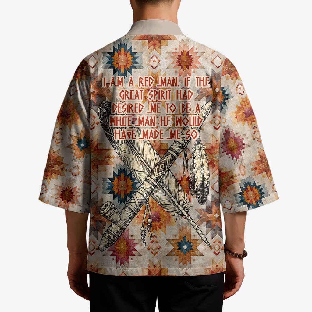 Sitting Bull Portrait Kimono Native American Tipi with Feathers and Spears Indigenous Pride - Wonder Print Shop