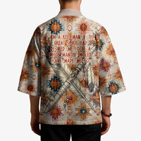 Sitting Bull Portrait Kimono Native American Tipi with Feathers and Spears Indigenous Pride - Wonder Print Shop