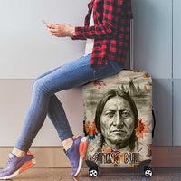 Sitting Bull Portrait Luggage Cover Native American Tipi with Feathers and Spears Indigenous Pride - Wonder Print Shop