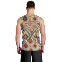 Sitting Bull Portrait Men Tank Top Native American Tipi with Feathers and Spears Indigenous Pride - Wonder Print Shop