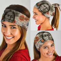 Sitting Bull Portrait Neck Gaiter Native American Tipi with Feathers and Spears Indigenous Pride - Wonder Print Shop