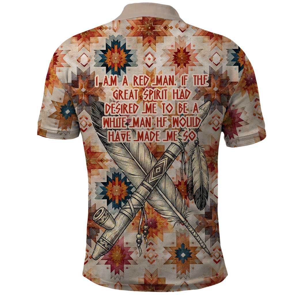 Sitting Bull Portrait Polo Shirt Native American Tipi with Feathers and Spears Indigenous Pride - Wonder Print Shop