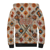 Sitting Bull Portrait Sherpa Hoodie Native American Tipi with Feathers and Spears Indigenous Pride - Wonder Print Shop