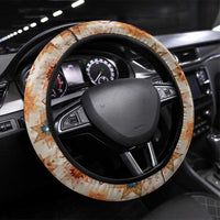 Sitting Bull Portrait Steering Wheel Cover Native American Tipi with Feathers and Spears Indigenous Pride - Wonder Print Shop