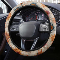 Sitting Bull Portrait Steering Wheel Cover Native American Tipi with Feathers and Spears Indigenous Pride - Wonder Print Shop
