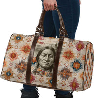 Sitting Bull Portrait Travel Bag Native American Tipi with Feathers and Spears Indigenous Pride - Wonder Print Shop