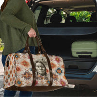 Sitting Bull Portrait Travel Bag Native American Tipi with Feathers and Spears Indigenous Pride - Wonder Print Shop
