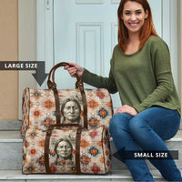 Sitting Bull Portrait Travel Bag Native American Tipi with Feathers and Spears Indigenous Pride - Wonder Print Shop
