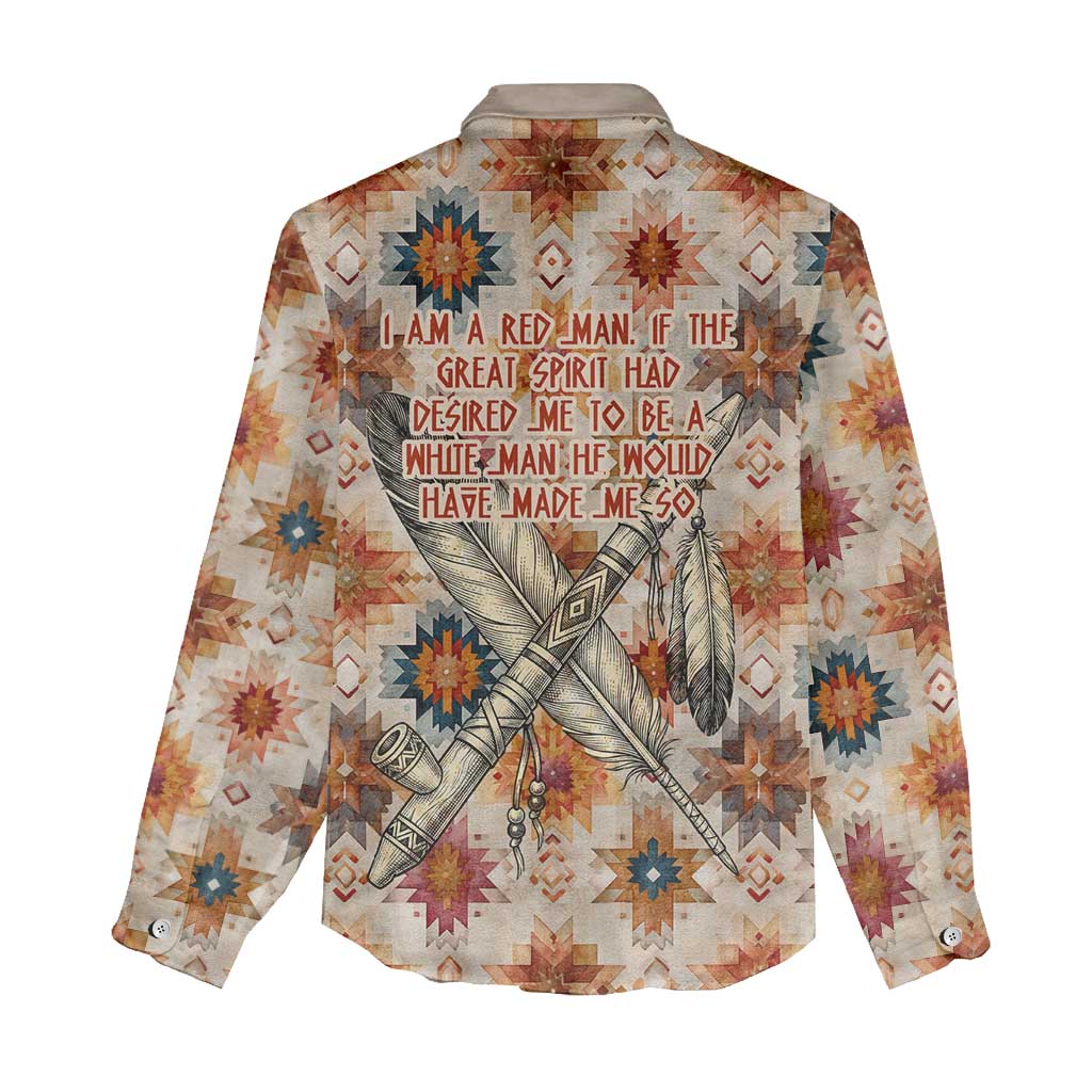 Sitting Bull Portrait Women Casual Shirt Native American Tipi with Feathers and Spears Indigenous Pride - Wonder Print Shop