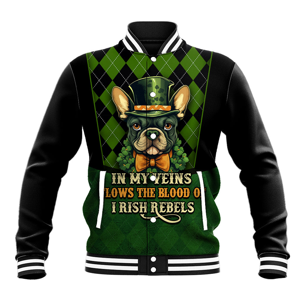 In My Veins Flows The Blood Of Irish Rebels Baseball Jacket - Wonder Print Shop