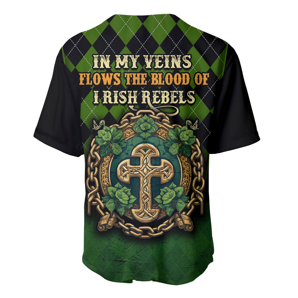 In My Veins Flows The Blood Of Irish Rebels Baseball Jersey - Wonder Print Shop