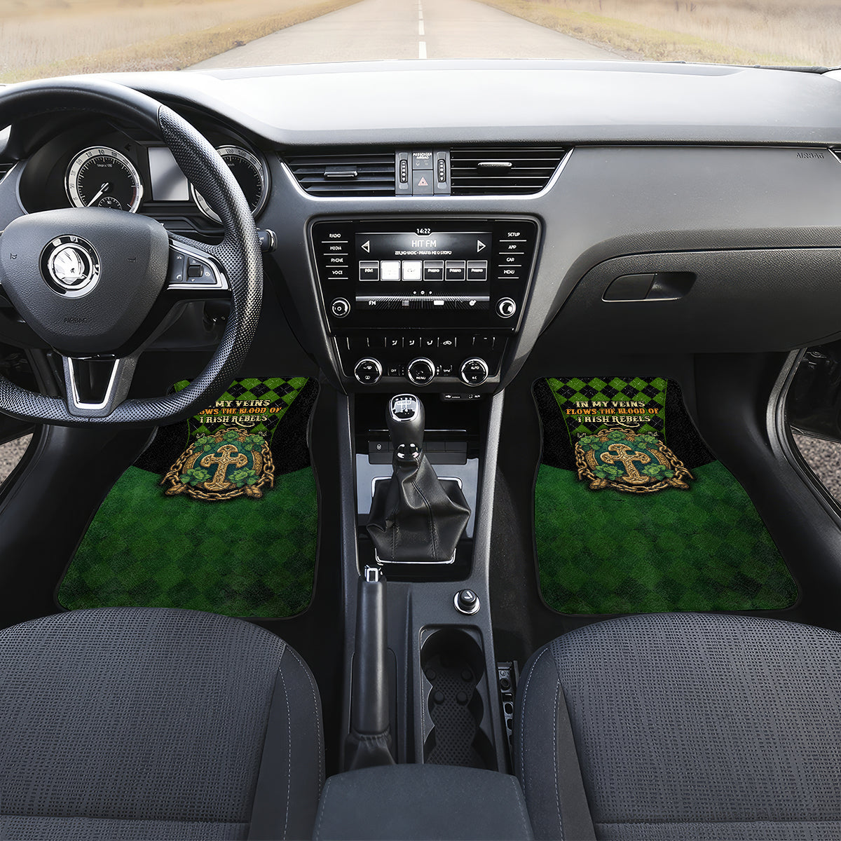 In My Veins Flows The Blood Of Irish Rebels Car Mats - Wonder Print Shop