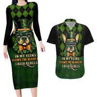 In My Veins Flows The Blood Of Irish Rebels Couples Matching Long Sleeve Bodycon Dress and Hawaiian Shirt - Wonder Print Shop