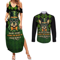 In My Veins Flows The Blood Of Irish Rebels Couples Matching Summer Maxi Dress and Long Sleeve Button Shirt - Wonder Print Shop