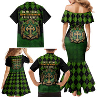 In My Veins Flows The Blood Of Irish Rebels Family Matching Mermaid Dress and Hawaiian Shirt - Wonder Print Shop