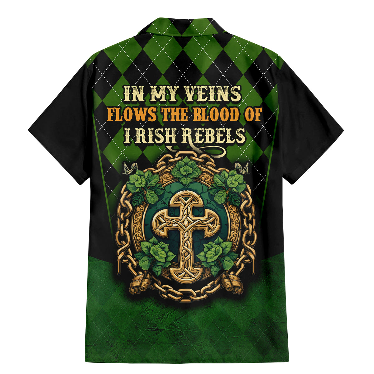 In My Veins Flows The Blood Of Irish Rebels Family Matching Mermaid Dress and Hawaiian Shirt - Wonder Print Shop