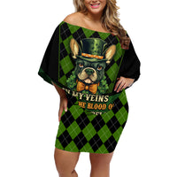 In My Veins Flows The Blood Of Irish Rebels Family Matching Off Shoulder Short Dress and Hawaiian Shirt - Wonder Print Shop