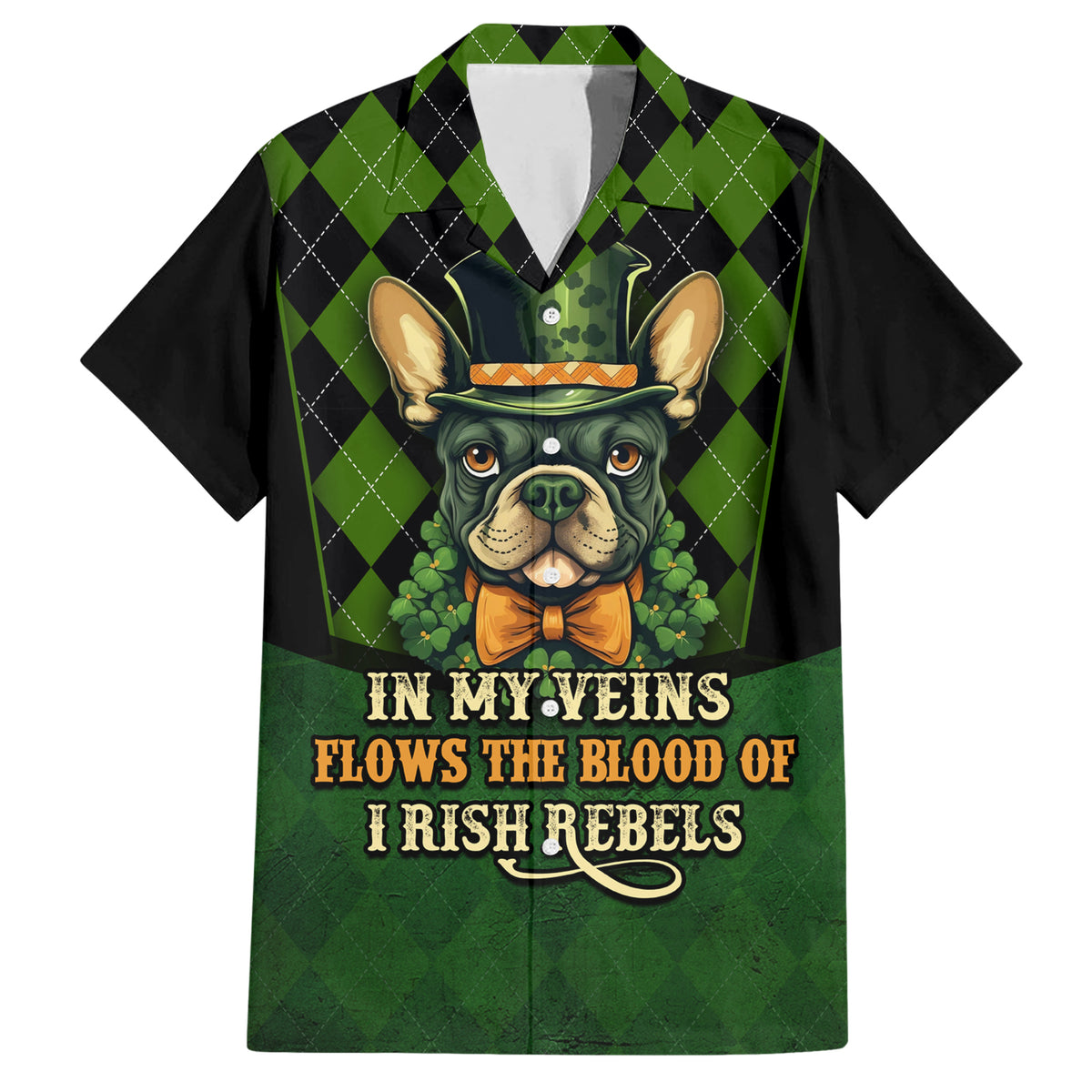 In My Veins Flows The Blood Of Irish Rebels Family Matching Short Sleeve Bodycon Dress and Hawaiian Shirt - Wonder Print Shop