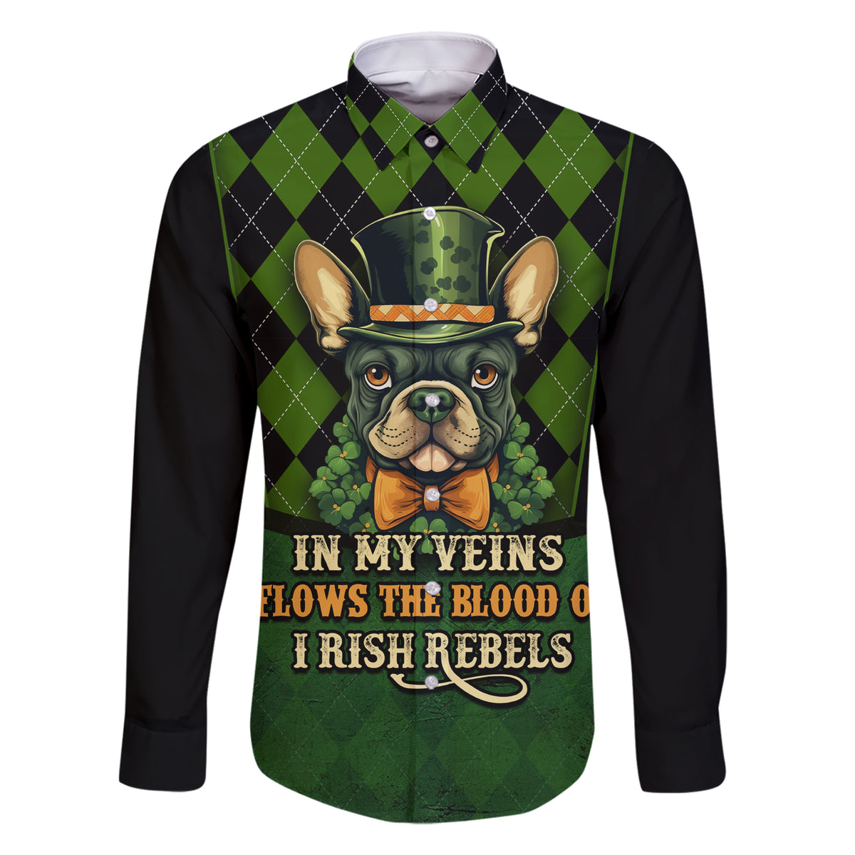 In My Veins Flows The Blood Of Irish Rebels Family Matching Short Sleeve Bodycon Dress and Hawaiian Shirt - Wonder Print Shop